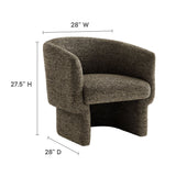 Muse Antique Boucle Fabric Barrel Accent Chair - Ornate Home
