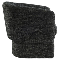 Muse Charcoal Boucle Fabric Barrel Accent Chair - Ornate Home