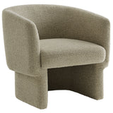 Muse Cork Boucle Fabric Barrel Accent Chair - Ornate Home