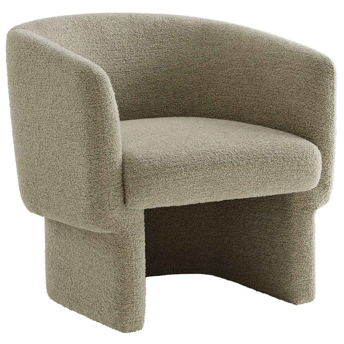 Muse Cork Boucle Fabric Barrel Accent Chair - Ornate Home