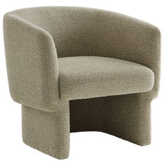 Muse Cork Boucle Fabric Barrel Accent Chair - Ornate Home