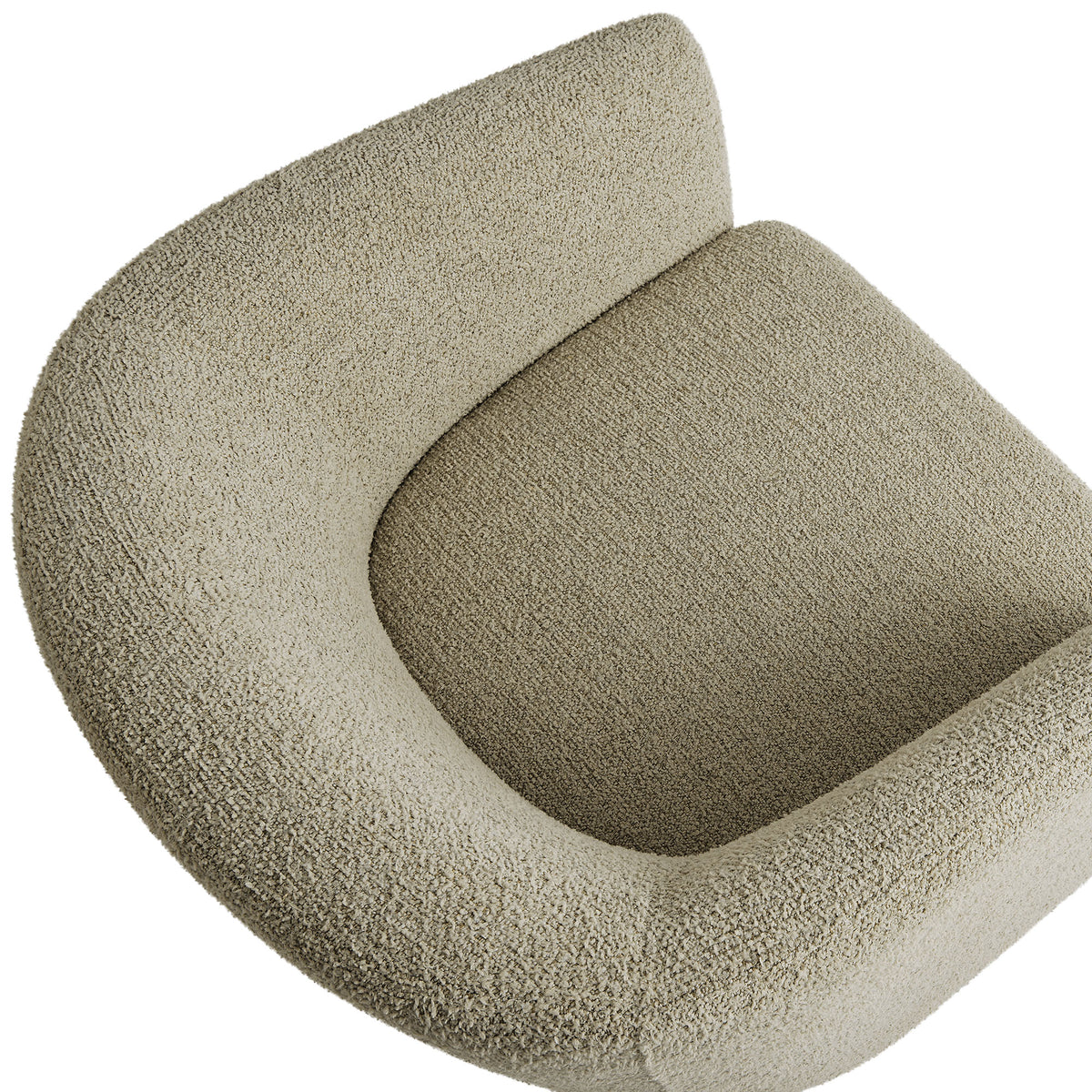 Muse Cork Boucle Fabric Barrel Accent Chair - Ornate Home