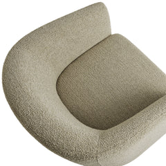 Muse Cork Boucle Fabric Barrel Accent Chair - Ornate Home