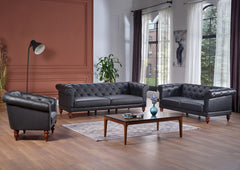 Muse Grey 3 Seat Sleeper - Ornate Home