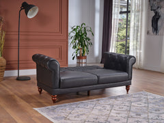 Muse Grey Loveseat - Ornate Home