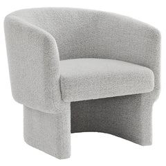 Muse Newsprint Boucle Fabric Barrel Accent Chair - Ornate Home