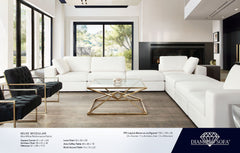 Muse White Performance Fabric Reversible 4-Pc Sectional - Ornate Home