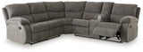 Museum Pewter 2-Piece Reclining Sectional - Ornate Home