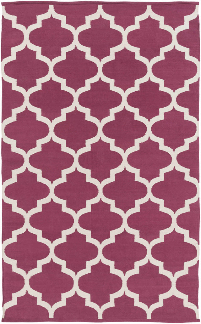 Muskogee Hand Woven Magenta Lattice Rug - Clearance - Ornate Home