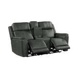 Mustang Aline Anthracite 3-Piece Living Room Set - Ornate Home