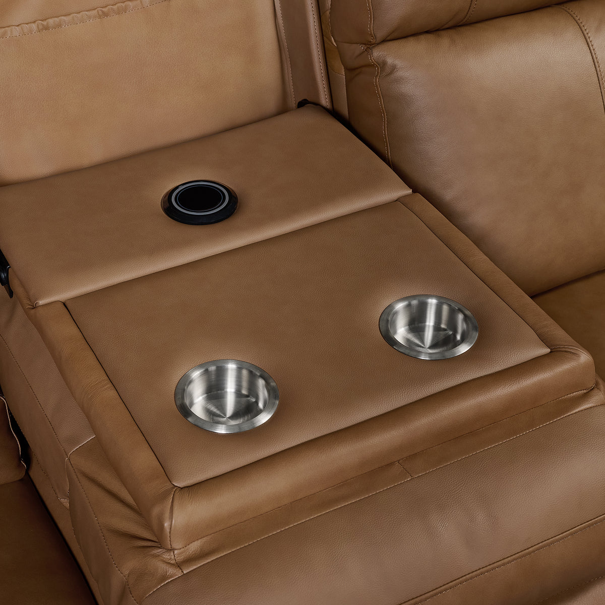 Mustang Aline Butternut P3 Sofa with DDT, Wireless Charger - Ornate Home