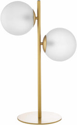 Mustard Modern Table Lamp with glass details for bedside or console tables - Ornate Home