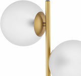 Mustard Modern Table Lamp with glass details for bedside or console tables - Ornate Home