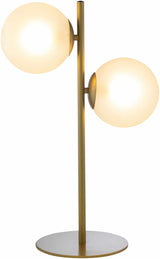 Mustard Modern Table Lamp with glass details for bedside or console tables - Ornate Home