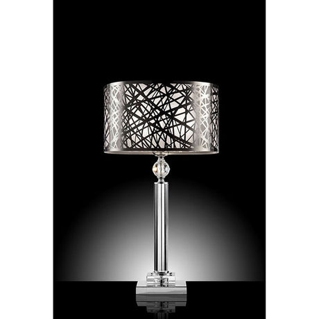 Mya Translucent/Black Table Lamp - Ornate Home