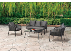 Myesha Dark Gray/Light Gray 4 Pc. Conversation Set - Ornate Home