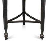Mykos White Marble/Black Side Table - Ornate Home