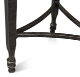 Mykos White Marble/Black Side Table - Ornate Home
