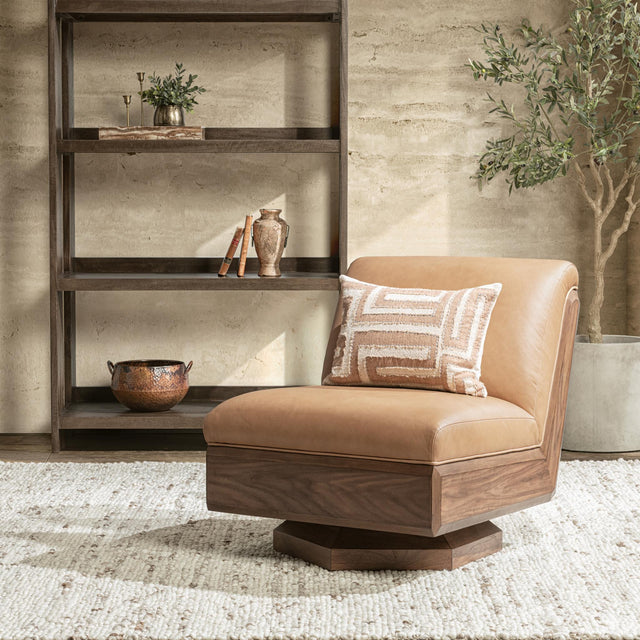 Myla Tan Swivel Chair - Ornate Home