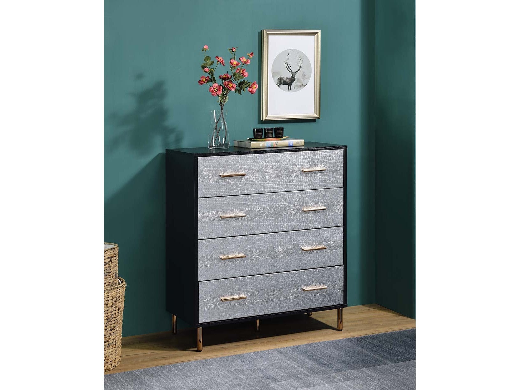 Myles Black Chest - Ornate Home