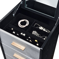 Myles Black Jewelry Armoire - Ornate Home