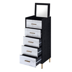 Myles Black Jewelry Armoire - Ornate Home