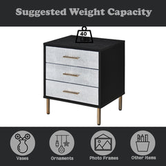Myles Black Nightstand - Ornate Home