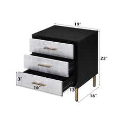 Myles Black Nightstand - Ornate Home