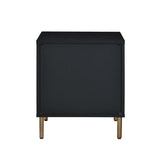 Myles Black Nightstand - Ornate Home