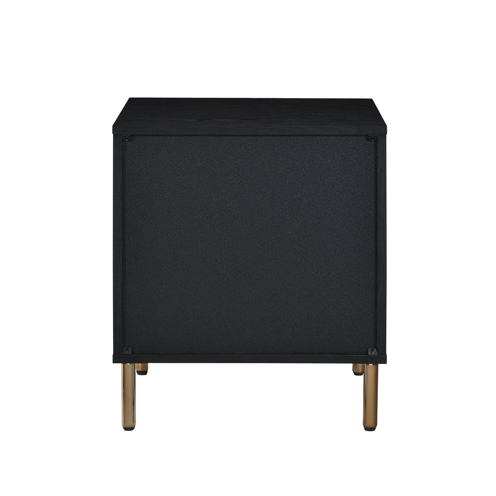 Myles Black Nightstand - Ornate Home