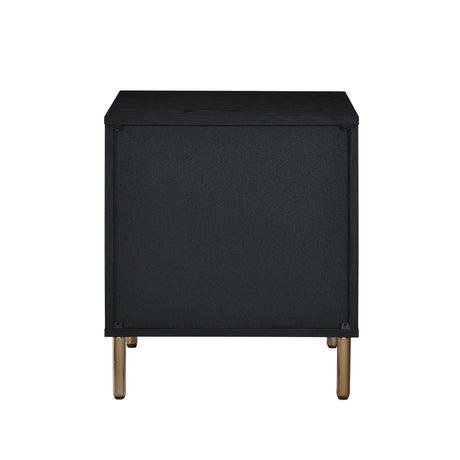 Myles Black Nightstand - Ornate Home