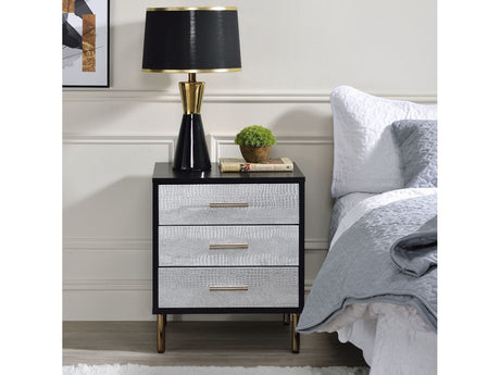 Myles Black Nightstand - Ornate Home
