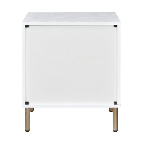 Myles White Nightstand - Ornate Home