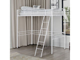 Myles White Twin Loft Bed - Ornate Home