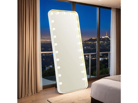 Myra White Floor Mirror - Ornate Home