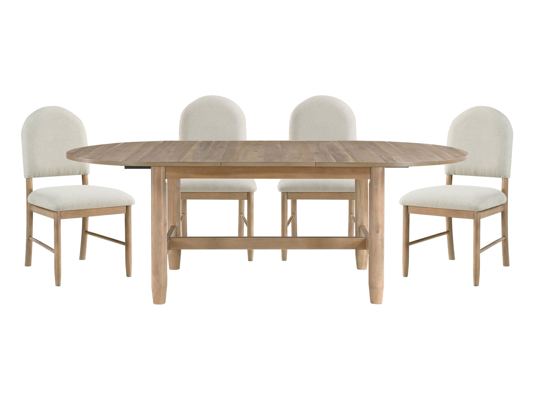 Myrna Natural/Beige 5-Piece Dining Table Set - Ornate Home