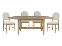 Myrna Natural/Beige 5-Piece Dining Table Set - Ornate Home