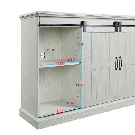 Myrtle 60" TV Stand in Cream Oak - Ornate Home