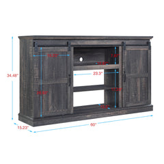Myrtle 60" TV Stand in Heavy Brown - Ornate Home