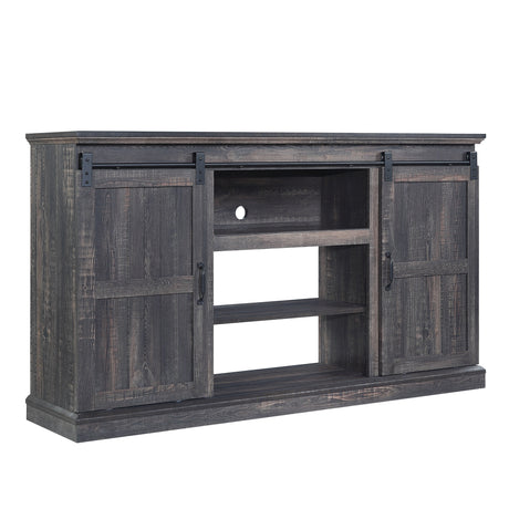 Myrtle 60" TV Stand in Heavy Brown - Ornate Home