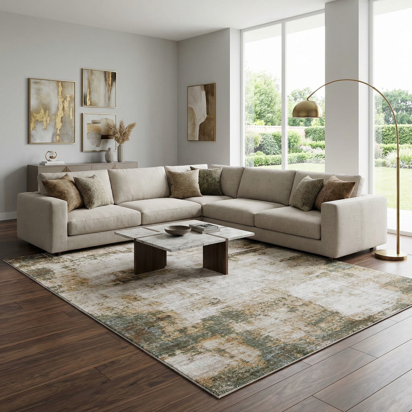 Myrtle Avenue Machine Woven Galey Alix x LIVABLISS GAMY-2302 Area Rug - Ornate Home