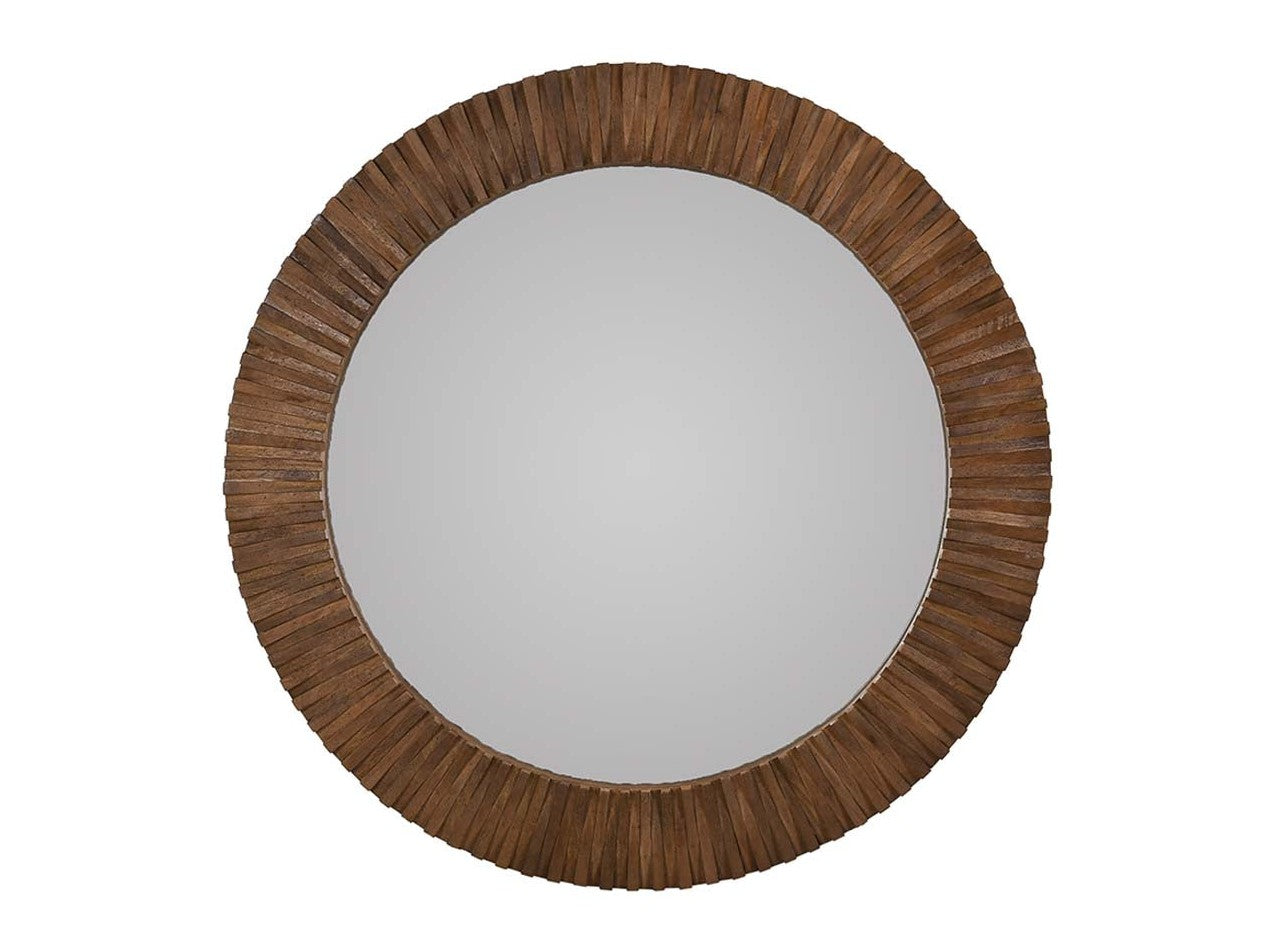 Myrtle Brown Round Mirror - Ornate Home