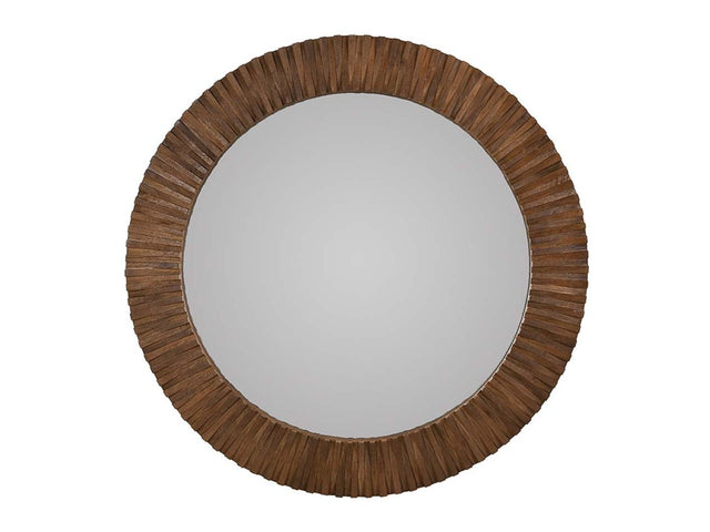 Myrtle Brown Round Mirror - Ornate Home