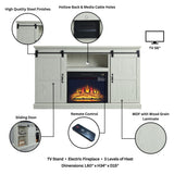 Myrtle Fireplace in Cream Oak - Ornate Home
