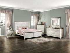 Myrtlemoore Vintage Ivory/Rustic Gray Mirror - Ornate Home
