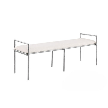 Mysen Chrome Accent Bench - Ornate Home