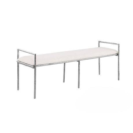 Mysen Chrome Accent Bench - Ornate Home