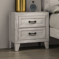 Mysen White Wash Queen Bedroom Set / 4-piece - Ornate Home