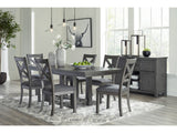 Myshanna Gray Dining Room Set / 7pc - Ornate Home
