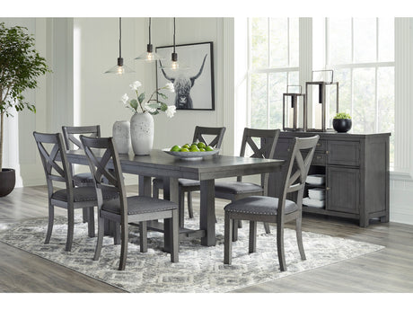 Myshanna Gray Dining Room Set / 7pc - Ornate Home